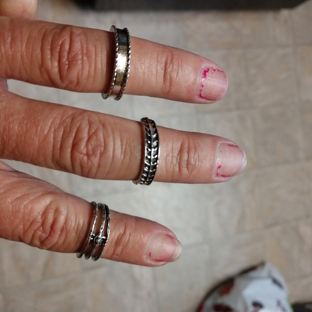 NWOT toe rings 3 total bag #1